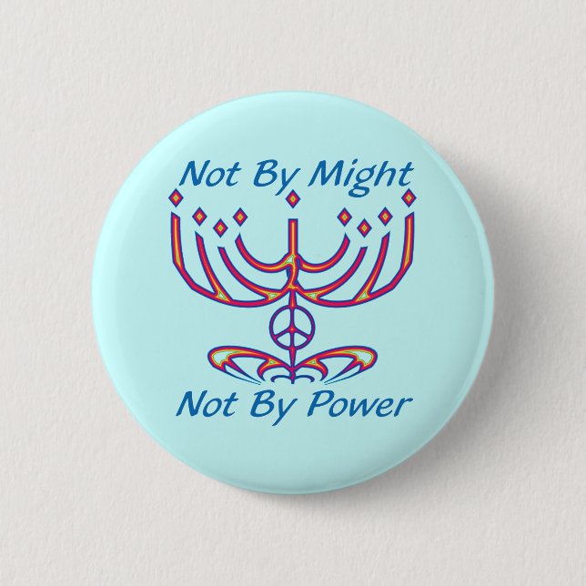 Not By Might Buttons (Front)