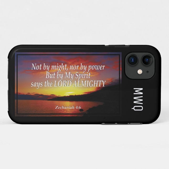 NOT BY MIGHT NOR POWER | Zechariah 4:6 Christian Case-Mate iPhone Case (Back (Horizontal))