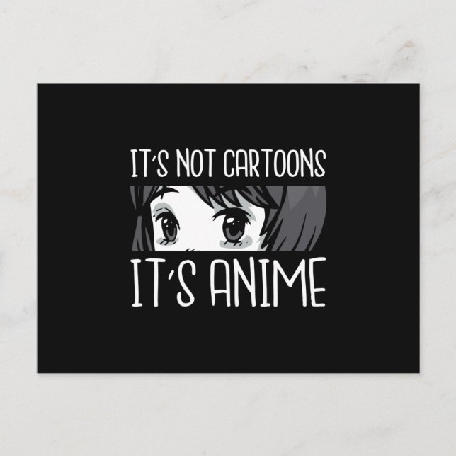 Not cartoons anime postcard (Front)