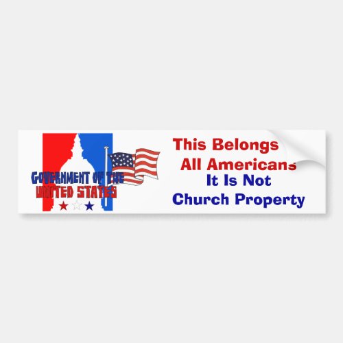 Not Church Property Bumper Sticker