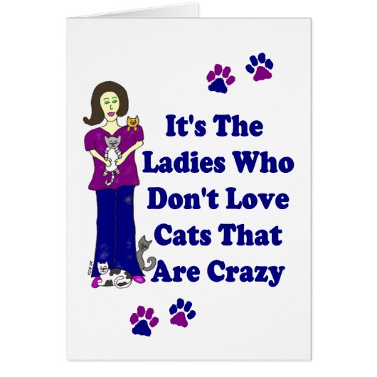 (Not Crazy) Cat Lady Cards (Front)