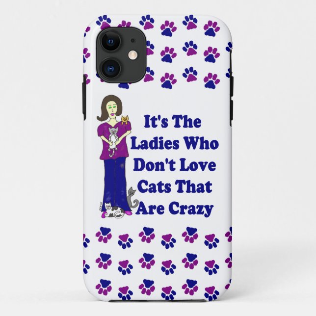 (Not Crazy) Cat Lady iPhone 5 Cases (Back)