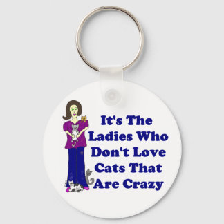 (Not Crazy) Cat Lady Keychain