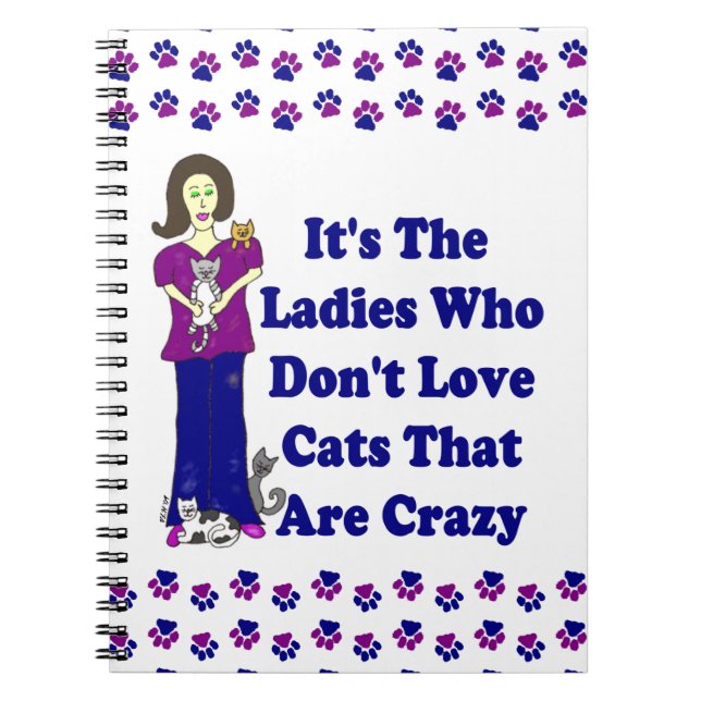 (Not Crazy) Cat Lady Notebook (Front)