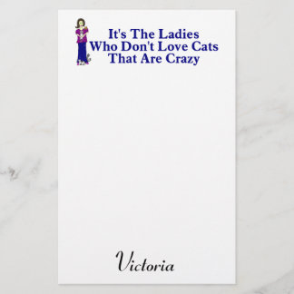 (Not Crazy) Cat Lady Stationery