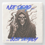Not Dead Just Dead Stone Coaster