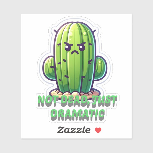 Not Dead, Just Dramatic Funny Plant Sticker (Sheet)