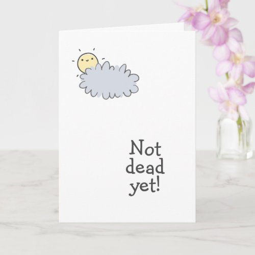 Not Dead Yet Funny Oncologist Thank You  Card