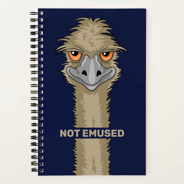 Not Emused Funny Emu Pun Add Name Notebook (Front)