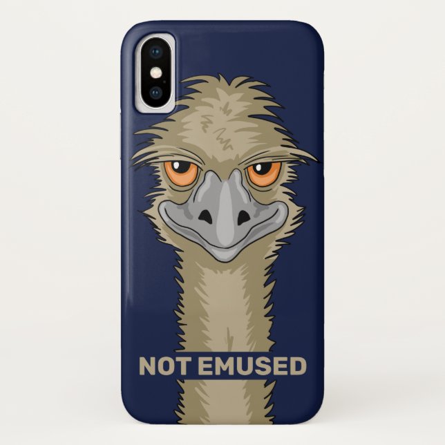 Not Emused Funny Emu Pun Case-Mate iPhone Case (Back)