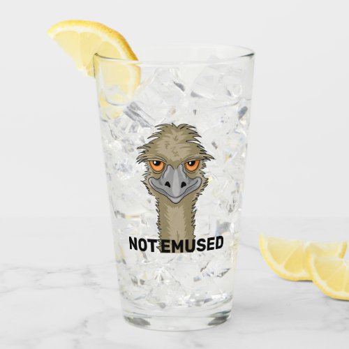Not Emused Funny Emu Pun Glass