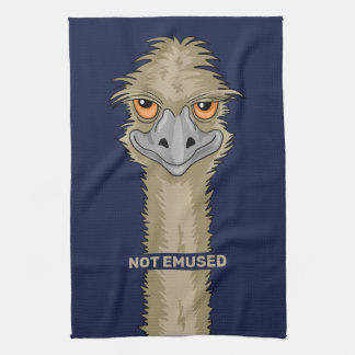 Not Emused Funny Emu Pun Kitchen Towel