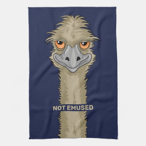 Not Emused Funny Emu Pun Kitchen Towel