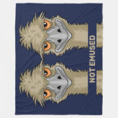 Not Emused Funny Emu Pun Large Fleece Blanket (Front)