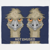 Not Emused Funny Emu Pun Large Fleece Blanket (Front (Horizontal))
