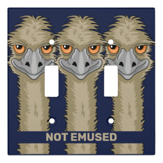 Not Emused Funny Emu Pun Light Switch Cover