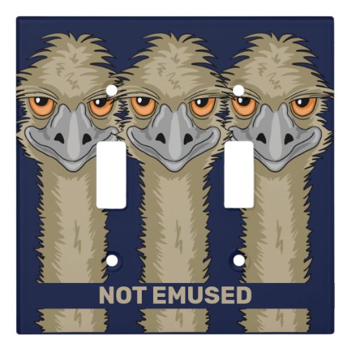 Not Emused Funny Emu Pun Light Switch Cover