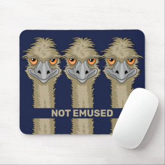 Not Emused Funny Emu Pun Mouse Pad