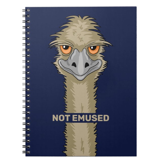 Not Emused Funny Emu Pun Notebook (Front)