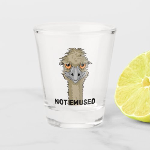 Not Emused Funny Emu Pun Shot Glass