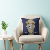 Not Emused Funny Emu Pun Throw Pillow (Chair)