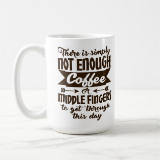 Not Enough Coffee Typography Coffee Mug
