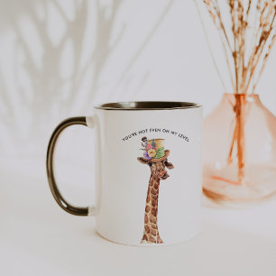 Not Even On My Level Funny Giraffe Coffee Mug