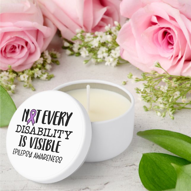 Not Every Disability Is Visible Epilepsy Mini Candle Favors (Insitu (Wedding))