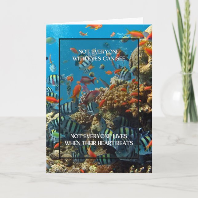 Not everyone with eyes CAN SEE ocean life quote  Card (Front)