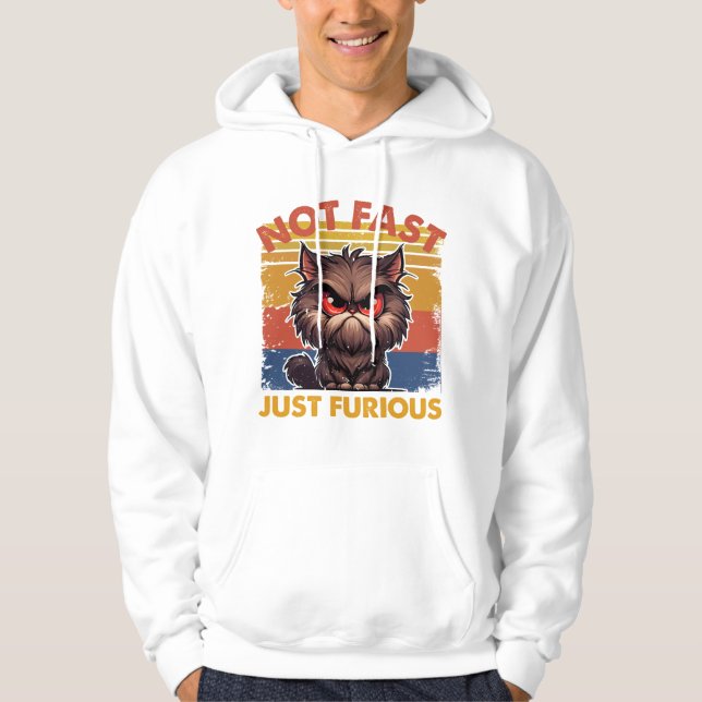 Not Fast Just Furious Cat Hoodie (Front)