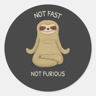 Not Fast Not Furious Classic Round Sticker