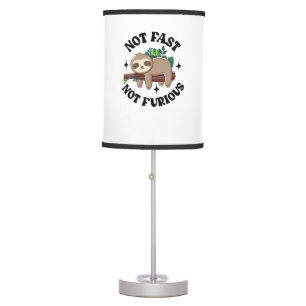 Not Fast Not Furious Funny Cute Sleepy Sloth Table Lamp
