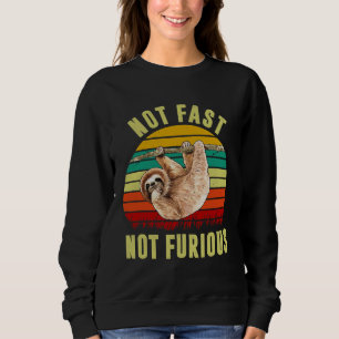Not Fast Not Furious Funny Sloth 120 Sweatshirt