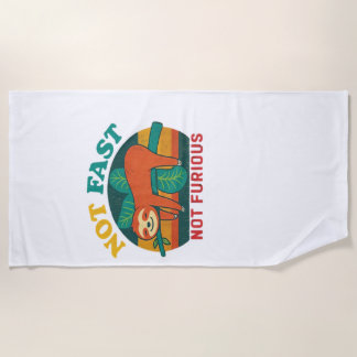 Not Fast Not Furious Funny Sloth Essential T-Shirt Beach Towel