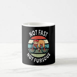 Not Fast Not Furious lazy sloth sleeping bicycle Coffee Mug