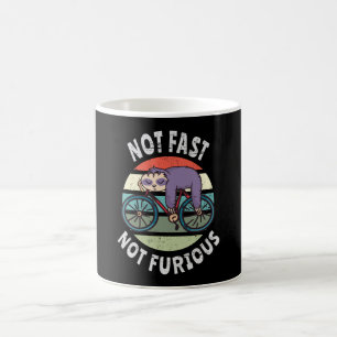 Not Fast Not Furious lazy sloth sleeping bicycle Coffee Mug