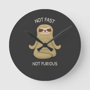 Not Fast Not Furious Round Clock
