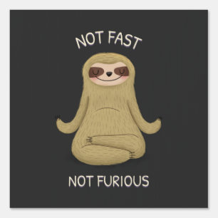 Not Fast Not Furious Sign