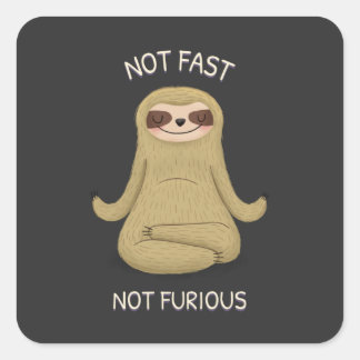 Not Fast Not Furious Square Sticker