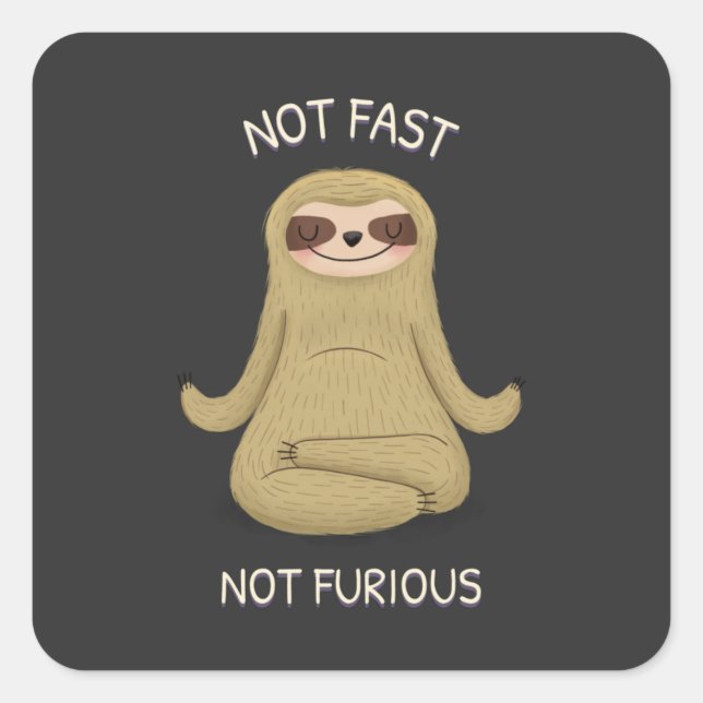 Not Fast Not Furious Square Sticker (Front)