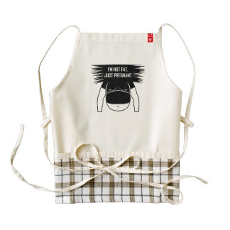 Not fat, just pregnant zazzle HEART apron