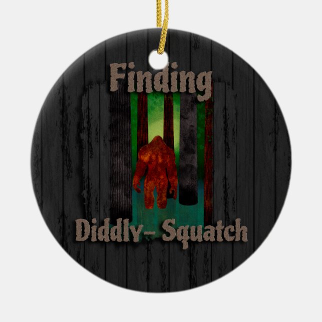 not finding bigfoot ceramic ornament (Front)