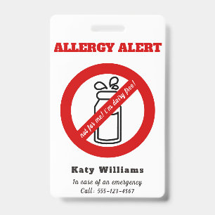 Not for me, i'm dairy free! Kids Allergy Alert Badge