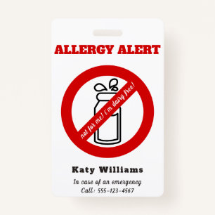Not for me, i'm dairy free! Kids Allergy Alert Badge