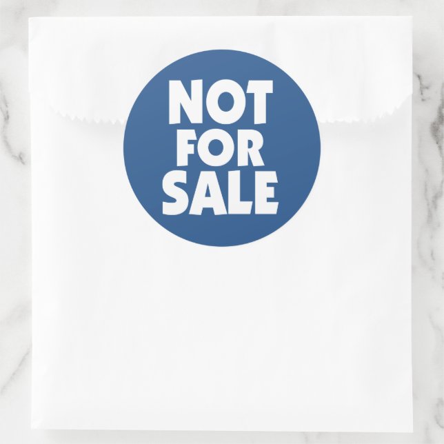 Not for Sale sticker | Zazzle display picture 1