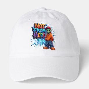 Not From Here Funny Alien Streetwear Design Hat