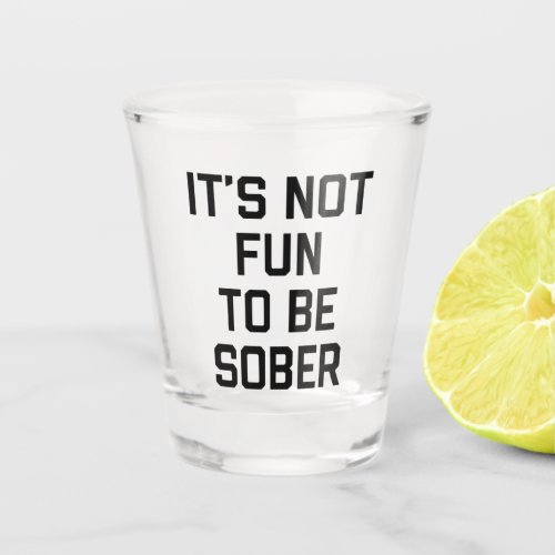 Not Fun Sober Funny Quote Shot Glass