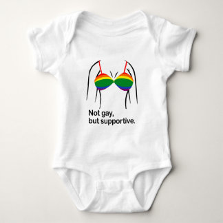 NOT GAY BUT SUPPORTIVE BRA -.png Baby Bodysuit