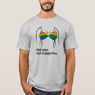 NOT GAY BUT SUPPORTIVE BRA -.png T-Shirt