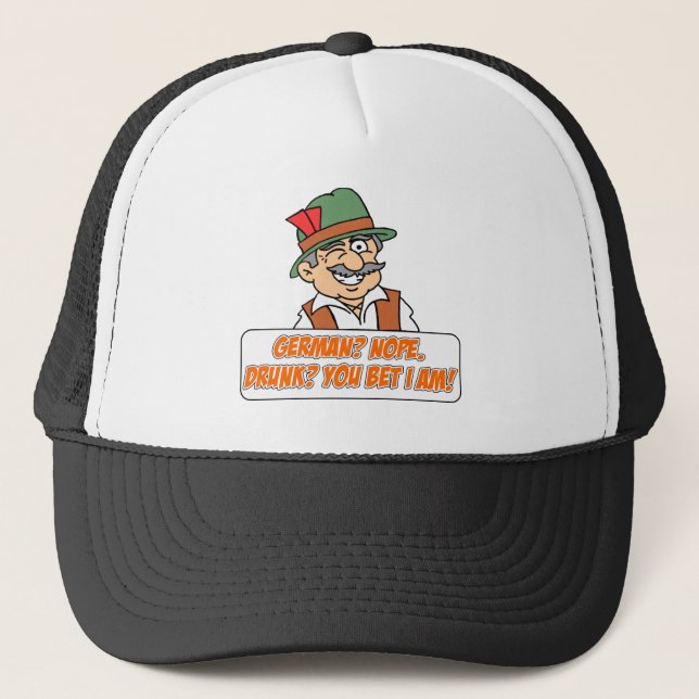 Not German Drunk Trucker Hat (Front)